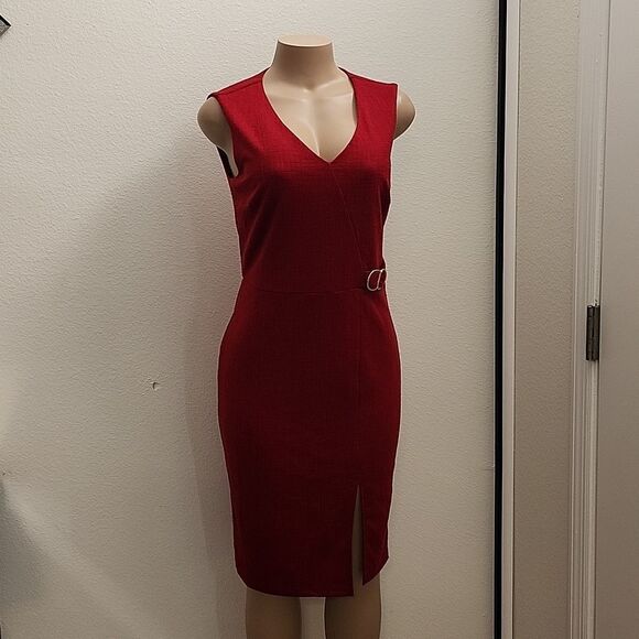 BRAND NEW ENFOCUS STUDIO V-NECK  SLEEVELESS WOMEN'S SHEATH DRESS - Picture 2 of 15